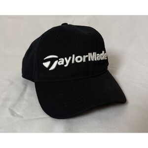 TaylorMade Black Golf Cap One Size Fits‎ All Embroidered Logo